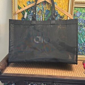 Alo Black Mesh transparent Tote Bag